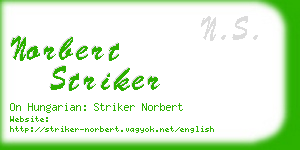 norbert striker business card